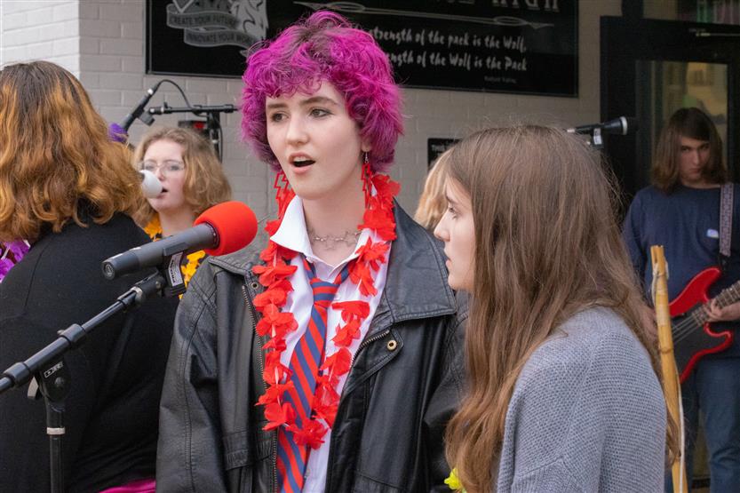 Students perform at the Renaissance High CoffeeHouse